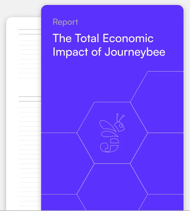 Journeybee report cover titled The Total Economic Impact of Journeybee